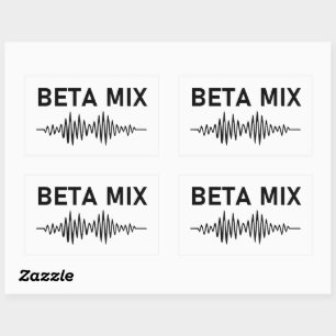 Beta Mix - Audio Waveform Rectangular Sticker