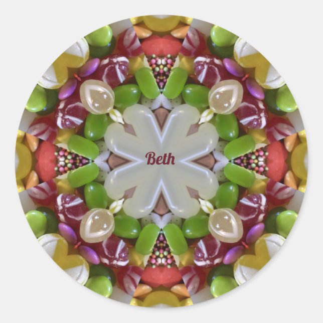 BETH ~ EASTER CANDY ~ CLASSIC ROUND STICKER (Front)