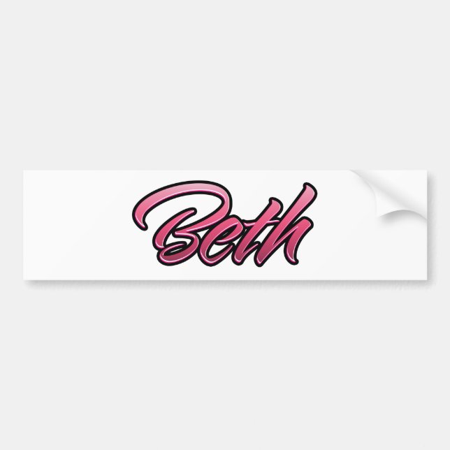 Beth faded pink Aufkleber Sticker (Front)