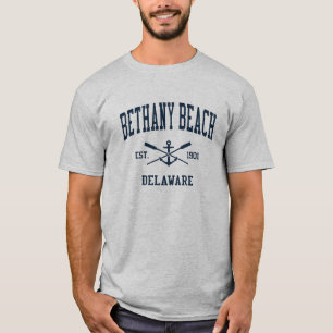 Bethany Beach DE Vintage Navy Crossed Oars & Ancho T-Shirt