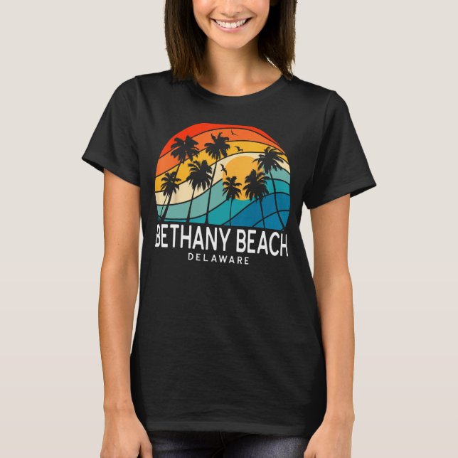 Bethany Beach Delaware Palm Tree Tropical Beach So T-Shirt (Front)