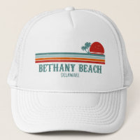 Bethany Beach Delaware Palm Trees Retro Sunset 80s