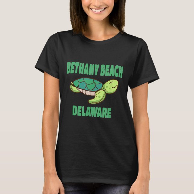 Bethany Beach Delaware Sea Turtle Themed  T-Shirt (Front)