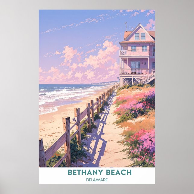 Bethany Beach, Delaware Seashore Poster (Front)