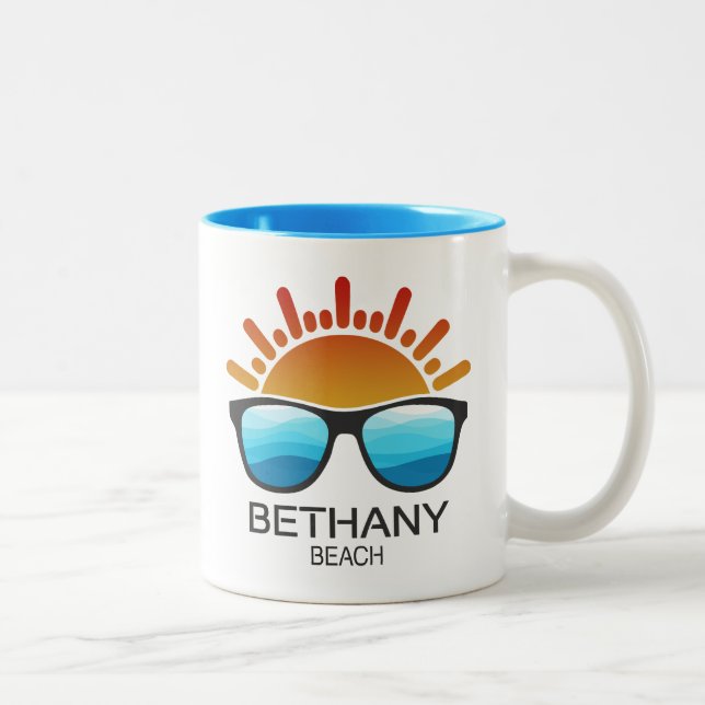 Bethany Beach Delaware Sunglasses Two-Tone Coffee Mug (Right)