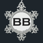 Bethany Beach Snowflake Pewter Christmas Ornament<br><div class="desc">Original Digital Art.</div>