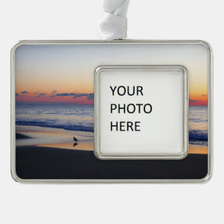 Bethany Beach Sunrise I Silver Plated Framed Ornament