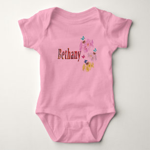 Bethany Girls Name Logo, Baby Bodysuit