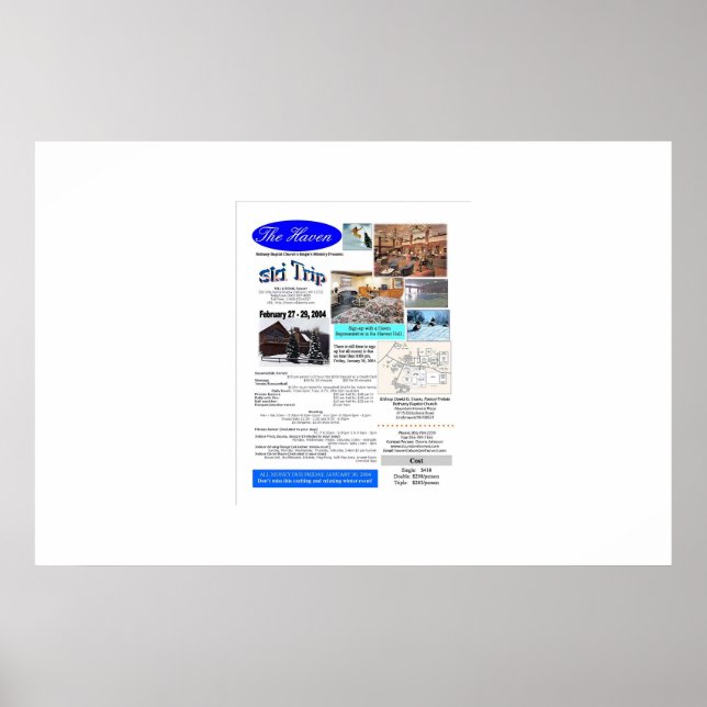 Bethany's Haven Ski Trip Poster (Front)