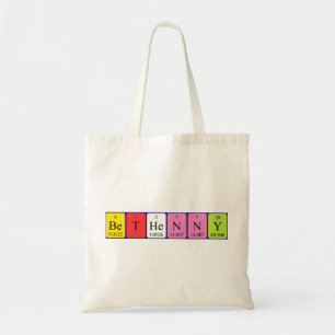 Bethenny periodic table name tote bag