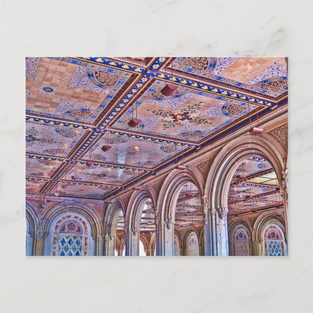 Bethesda Arcade, Central Park Postcard (Front)