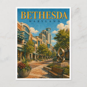 Bethesda Maryland Bethesda Row GeoSaga Postcard