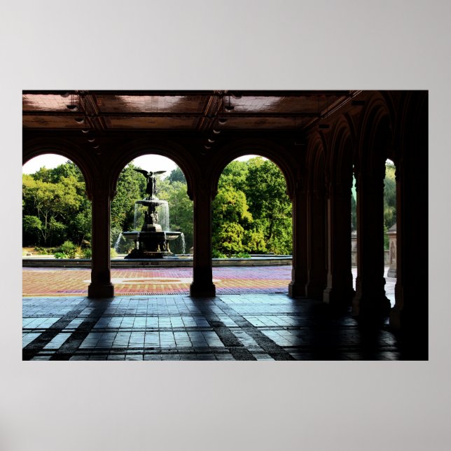 Bethesda Terrace in New York Central Park Photo Poster (Front)