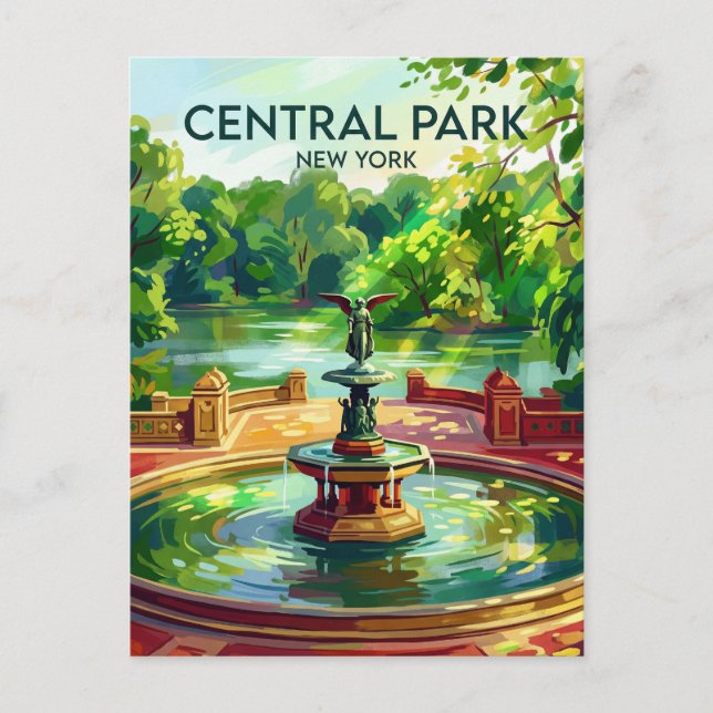 Bethesda Terrace USA Postcard (Front)