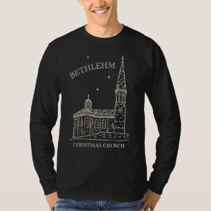Bethlehem Hand Drawn Christmas Church T-Shirt