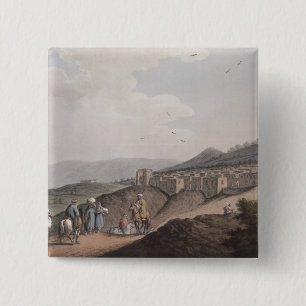 Bethlehem in Palestine, View of the Principal Part 15 Cm Square Badge