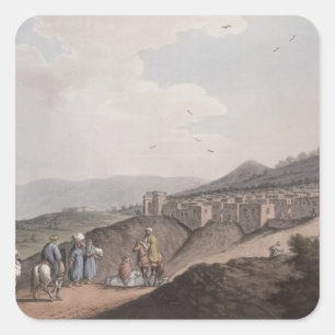 Bethlehem in Palestine, View of the Principal Part Square Sticker