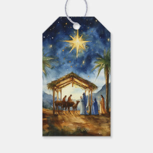 Bethlehem Nativity Night Scene Gift Tags