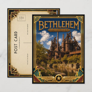Bethlehem Pennsylvania Vintage Art Deco Golden Age Postcard