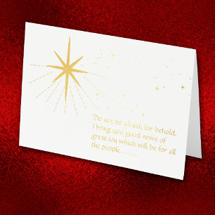 Bethlehem Star Christmas Gold Foil Card