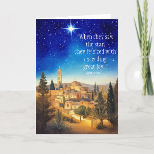 Bethlehem star custom Christmas Holiday Card