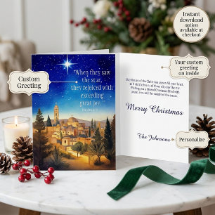 Bethlehem star custom Christmas Holiday Card