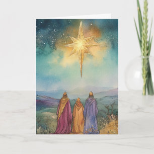 Bethlehem Star Guides Wise Men Card