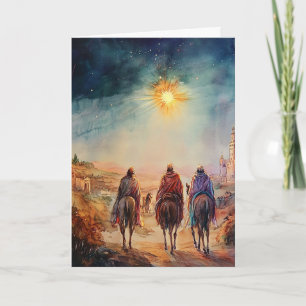 Bethlehem Star Nativity Scene Card