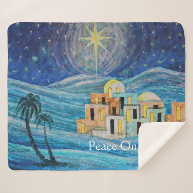 Bethlehem Star "Peace On Earth" Blanket (Front (Horizontal))