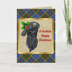 Bethune Badge & Tartan Personalised Xmas Card
