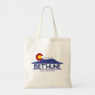 Bethune Colorado mountain reusable tote bag
