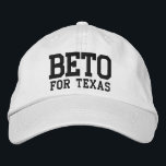 Beto for Texas black white custom Embroidered Hat<br><div class="desc">Beto for Texas black and white Embroidered Baseball Cap. Available in many colours and options.
with fully customisable text.</div>