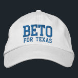 Beto for Texas blue and white custom  Embroidered Hat<br><div class="desc">Beto for Texas blue and white Embroidered Baseball Cap. Available in many colours and options.
with fully customisable text.
Check the rest of the collection for matching coordinating items.</div>