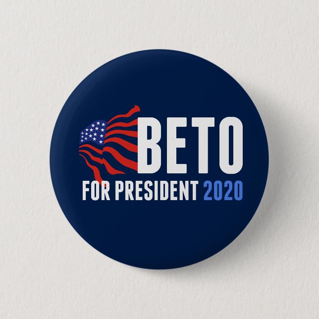 Beto O'Rourke for President 2020 6 Cm Round Badge (Front)