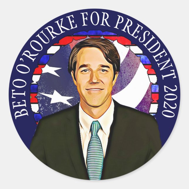 Beto O'Rourke for President 2020 Support Stickers (Front)