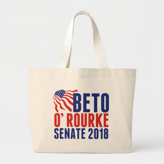 Beto O'Rourke for Senate 2018 Large Tote Bag (Front)