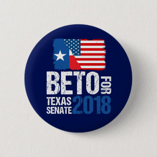 Beto O'Rourke for Texas Senate 2018 Election 6 Cm Round Badge