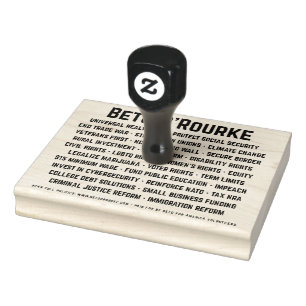 Beto O'Rourke Key Issues 4in x 5in Stamp