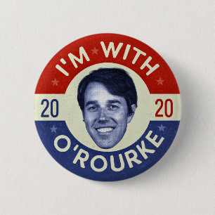 Beto O'Rourke President 2020 Democrat Photo Retro 6 Cm Round Badge