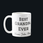 Bets Grandpa ever grandfather gifts simple name Coffee Mug<br><div class="desc">design</div>