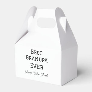Bets Grandpa ever grandfather gifts simple name Favour Box