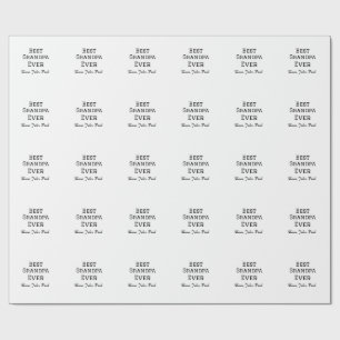 Bets Grandpa ever grandfather gifts simple name Wrapping Paper