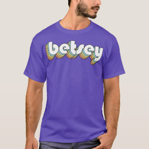 Betsey Retro Rainbow Typography Faded Style 2 T-Shirt