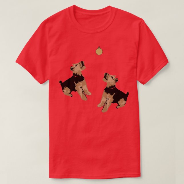 Betsi Welsh Terrier Christmas Design  T-Shirt (Design Front)