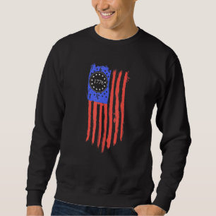 Betsy Rose American Flag 1776 4th Of July Independ Sweatshirt