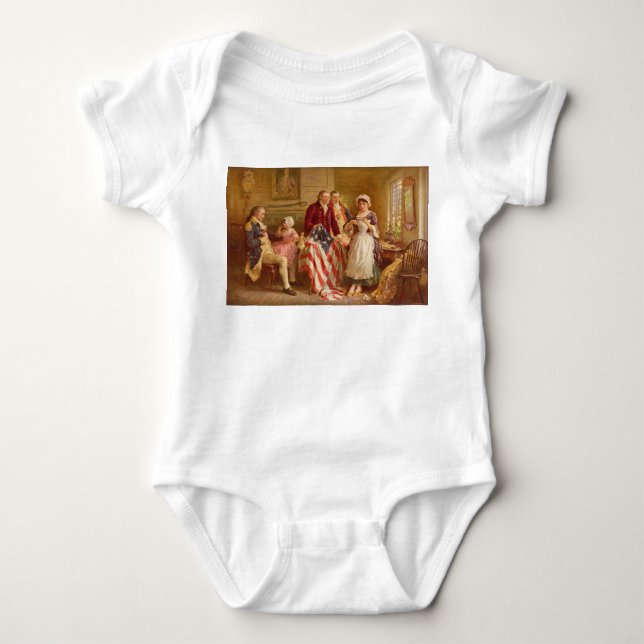 Betsy Ross, 1777 (American History) (USA Patriot) Baby Bodysuit (Front)