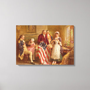 Betsy Ross, 1777 (American History) (USA Patriot) Canvas Print