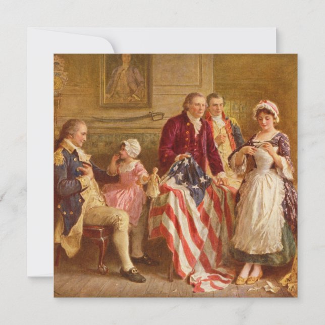 Betsy Ross, 1777 (American History) (USA Patriot) Card (Front)