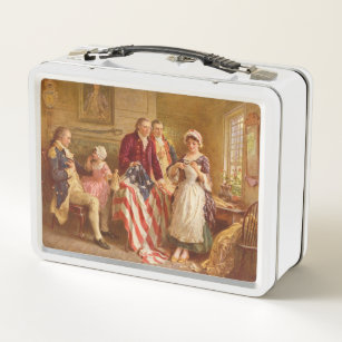 Betsy Ross, 1777 (American History) (USA Patriot) Metal Lunch Box