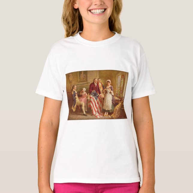 Betsy Ross, 1777 (American History) (USA Patriot) T-Shirt (Front)